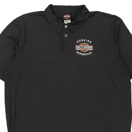 Vintage black Harley Davidson Polo Shirt - mens xx-large