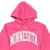 Minnesota Champion College Hoodie - Small Pink Cotton Blend - Thrifted.com