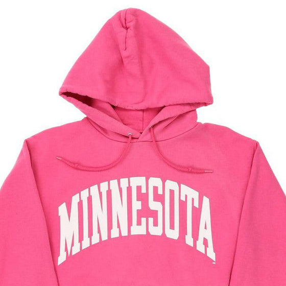 Minnesota Champion College Hoodie - Small Pink Cotton Blend - Thrifted.com