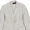 Blue Les Copains Blazer - Large Grey Linen