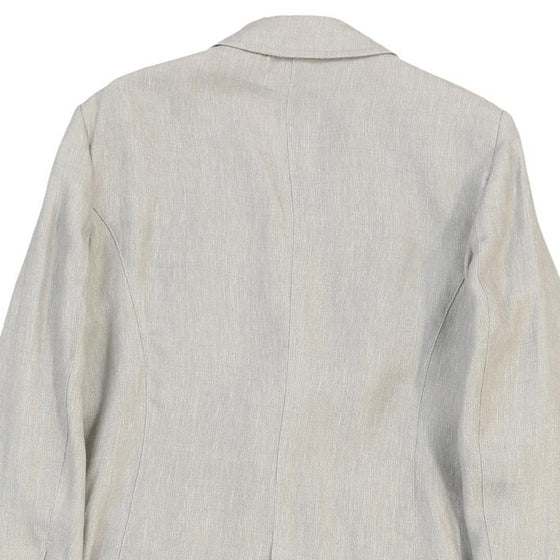 Blue Les Copains Blazer - Large Grey Linen