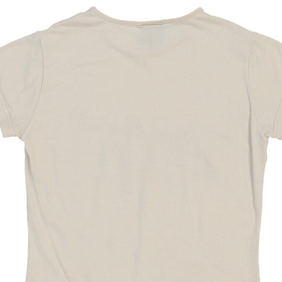 Just Cavalli Spellout T-Shirt - Large Beige Cotton