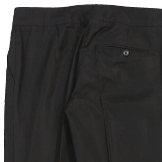 Richmond Trousers - 32W UK 10 Black Cotton Blend