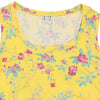 Cavalli Jeans Floral Top - Medium Yellow Cotton