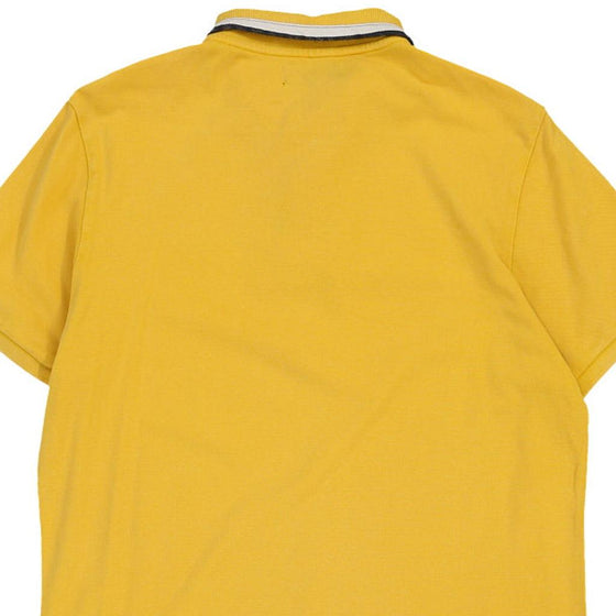 Vintage yellow Napapijri Polo Shirt - mens large