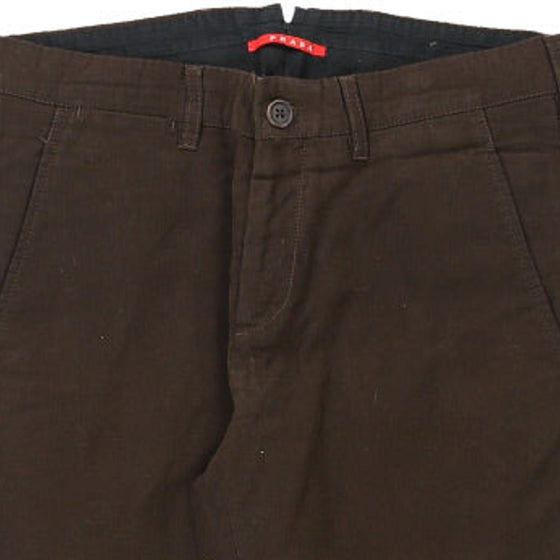 Prada Trousers - 30W UK 10 Brown Cotton