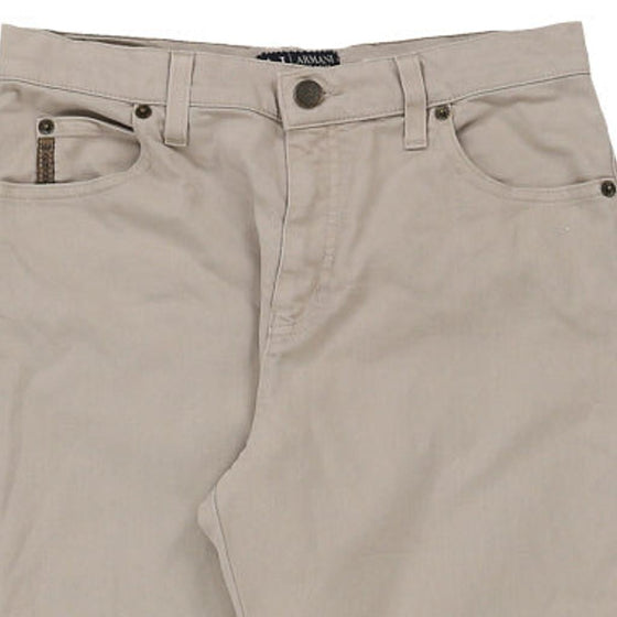 Age 10-11 Armani Jeans Trousers - 26W 25L Beige Cotton