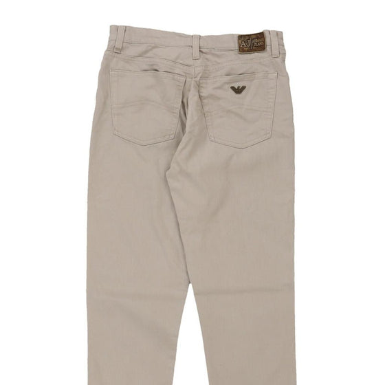 Age 10-11 Armani Jeans Trousers - 26W 25L Beige Cotton