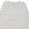 Armani Jeans Long Sleeve T-Shirt - 3XL White Viscose