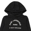 Karl Lagerfeld Spellout Hoodie - Small Black Cotton