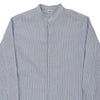 Vintage blue Armani Collarless Shirt - mens x-large