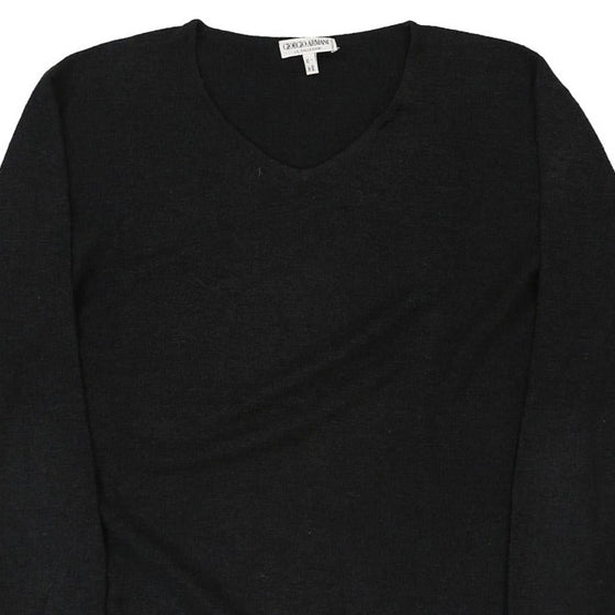 Vintage black Giorgio Armani Jumper - mens x-large