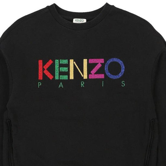 Kenzo Spellout Sweatshirt - Small Black Cotton