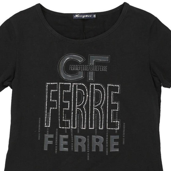 Gianfranco Ferre Spellout T-Shirt - 2XL Black Cotton