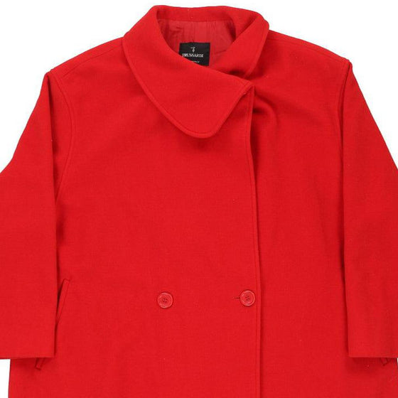 Trussardi Overcoat - Large Red Wool Blend