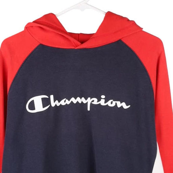 Vintage navy Champion Hoodie - mens x-large