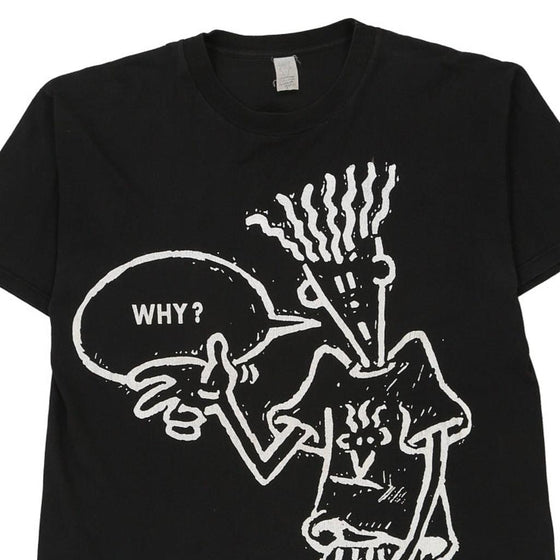 Vintage black 1985 Fido Dido T-Shirt - mens large