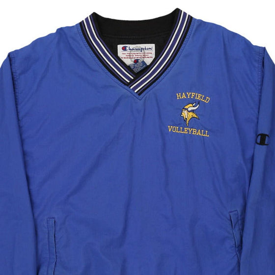 Vintage blue Hayfield Volleyball Champion Windbreaker - mens large