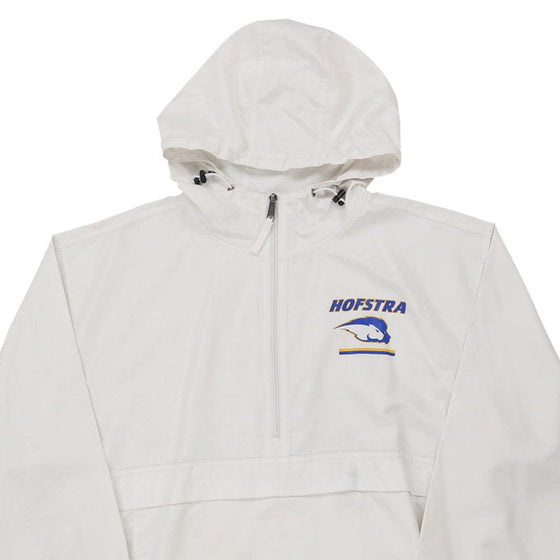 Vintage white Hofstra Champion Jacket - mens medium