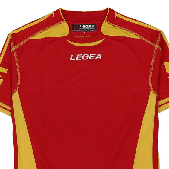 Pre-Loved red Legea Football Shirt - mens medium