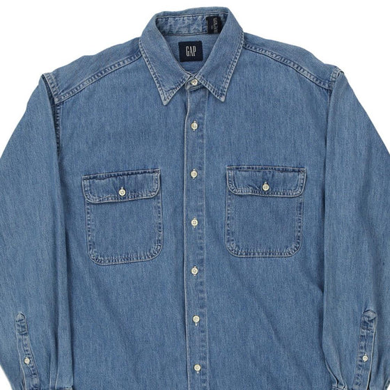 Vintage blue Gap Denim Shirt - mens large