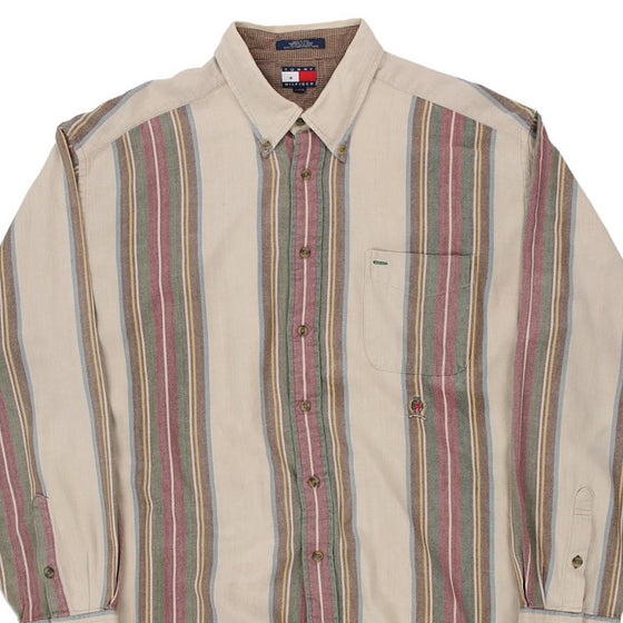 Vintage beige Tommy Hilfiger Shirt - mens x-large