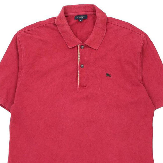 Vintage red Burberry London Polo Shirt - mens large