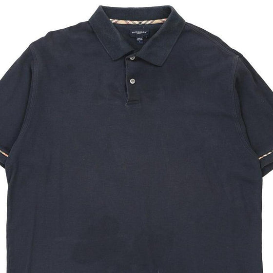 Burberry Golf Polo Shirt - Large Blue Cotton