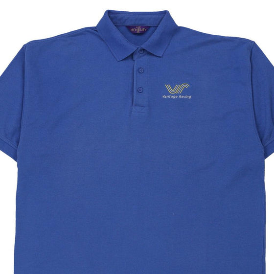 Vintage blue Vantage Racing Henbury Polo Shirt - mens xxx-large