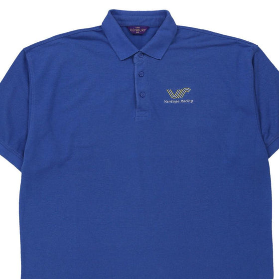 Vintage blue Vantage Racing Henbury Polo Shirt - mens xxx-large