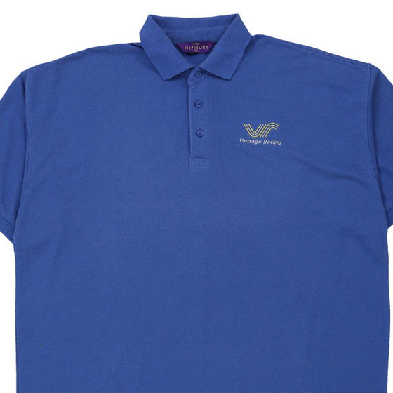 Vintage blue Vantage Racing Henbury Polo Shirt - mens xxx-large