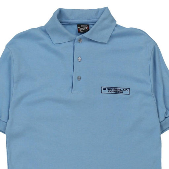 Vintage blue Chamberlain Engineering Screen Stars Polo Shirt - mens medium