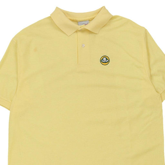 Vintage yellow Lotus Screenmates Polo Shirt - mens x-large