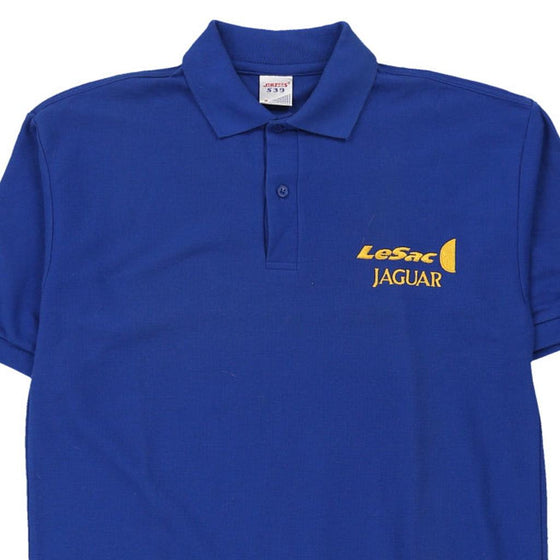 Vintage blue Le Sac Jaguar Jerzees Polo Shirt - mens medium