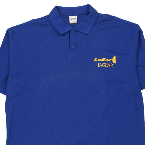 Vintage blue Le Sac Jaguar Jerzees Polo Shirt - mens xx-large