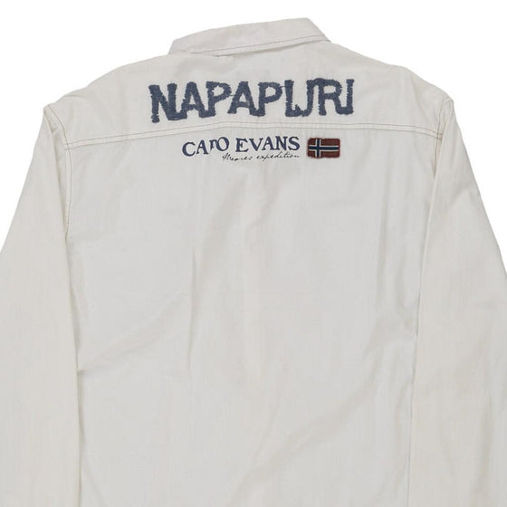 Vintage white Napapijri Shirt - mens xxx-large