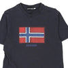 Vintage navy Napapijri T-Shirt - mens small