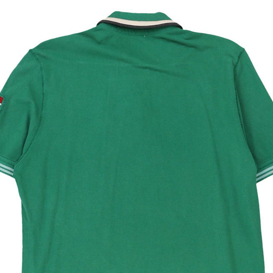 Vintage green Napapijri Polo Shirt - mens medium