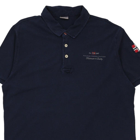 Vintage navy Napapijri Polo Shirt - mens xx-large