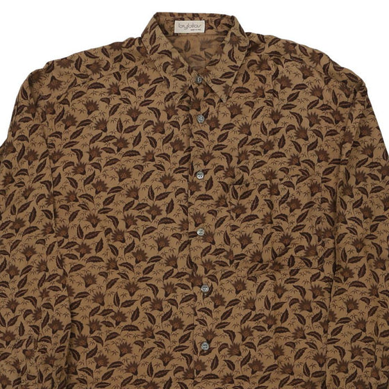 Vintage brown Byblos Patterned Shirt - mens x-large