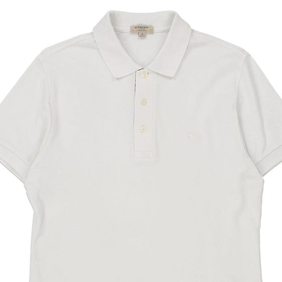 Vintage white Burberry London Polo Shirt - mens small