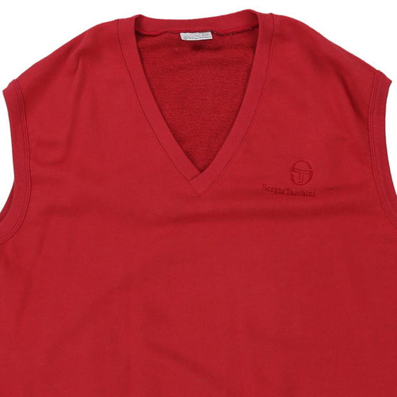 Vintage red Sergio Tacchini Sweater Vest - mens xx-large