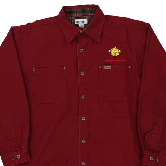 Vintage red Insulated Carhartt Overshirt - mens large