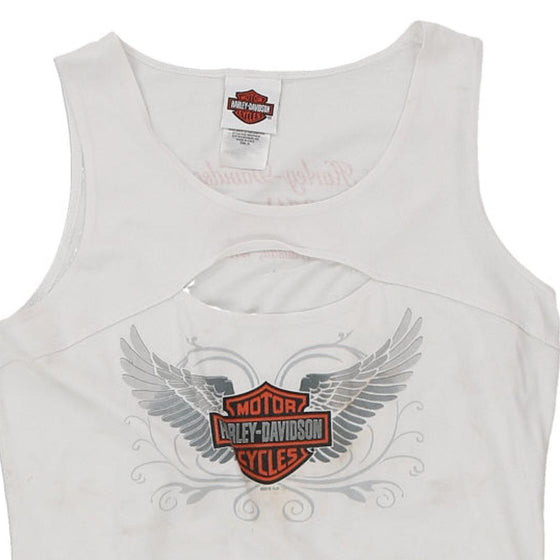 Vintage white Harley Davidson Vest - womens x-large