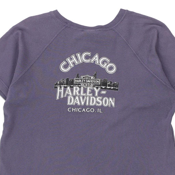 Vintage purple Chicago, IL Harley Davidson T-Shirt - womens x-large