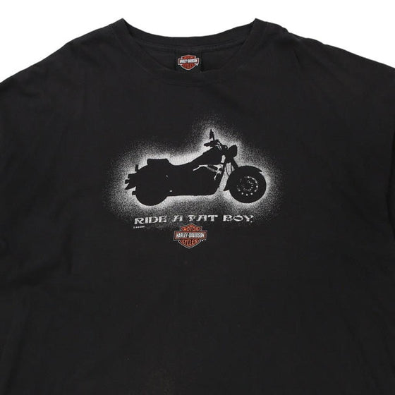 Vintage black New Berlin, WI Harley Davidson T-Shirt - mens xxx-large