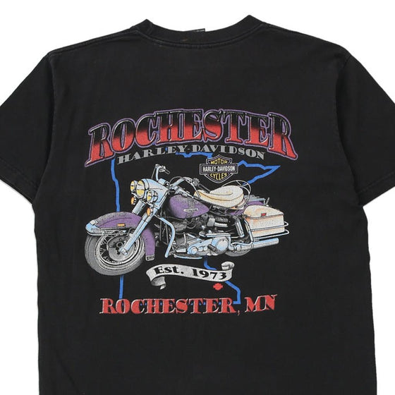 Vintage black Rochester, MN Harley Davidson T-Shirt - mens medium