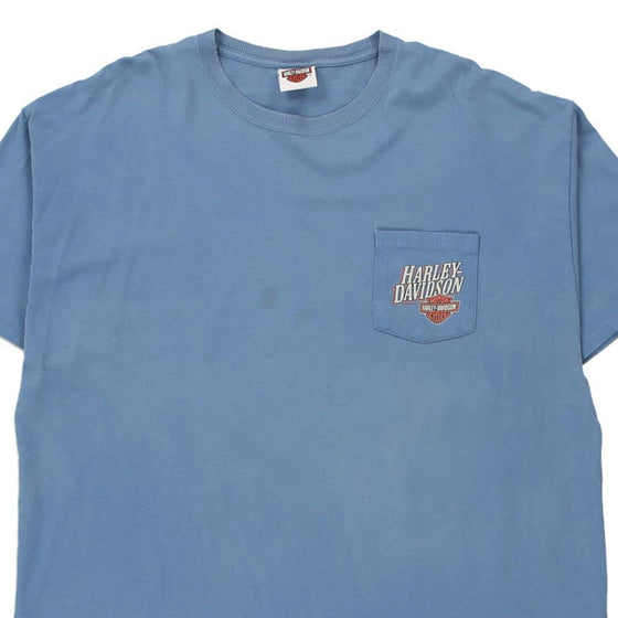 Vintage blue Kingman, Arizona Harley Davidson T-Shirt - mens xx-large