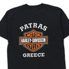 Vintage black Patras Greece Harley Davidson T-Shirt - mens medium