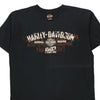 Vintage black Dubuque, IA Harley Davidson T-Shirt - mens medium